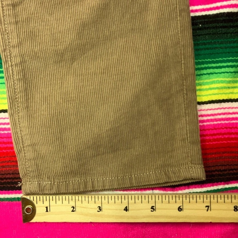 J Crew Pants Mens 32x34 (Fit 34x32) Brown Corduroy 484 Slim Straight Leg - Picture 10 of 10